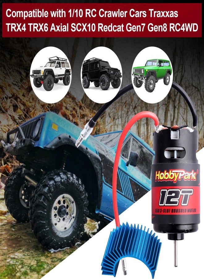 Hobbypark 12T Motor 550 Motor Brushed for 1/10 RC Car Truck Traxxas Slash 4x4 2WD Redcat Volcano EPX Arrma Granite AXIAL ECX Losi - Image 3