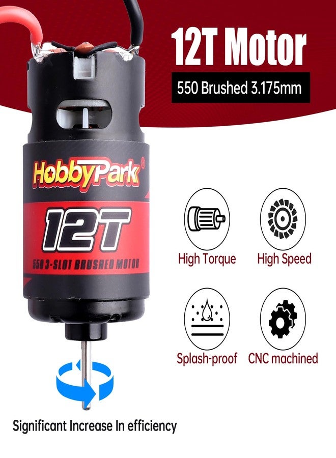 Hobbypark 12T Motor 550 Motor Brushed for 1/10 RC Car Truck Traxxas Slash 4x4 2WD Redcat Volcano EPX Arrma Granite AXIAL ECX Losi - Image 5