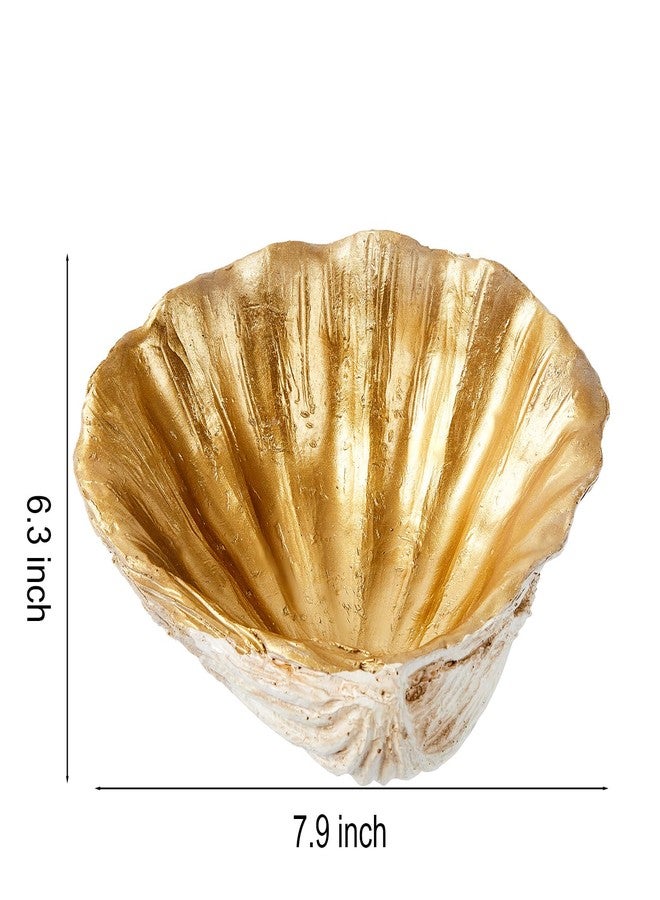 Ottalent Clam Shell Decorative Bowl, Resin Seashell for Home Décor, Mediterranean Decoration for Children's Room, Candy and Fruit Decorative Bowl. (Small) - Image 3