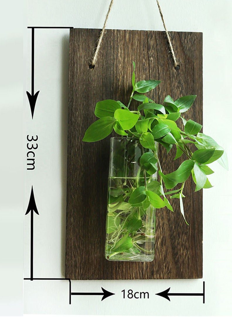 Generic Plant Wall Mounted Water Pot With Wood  - Image 2