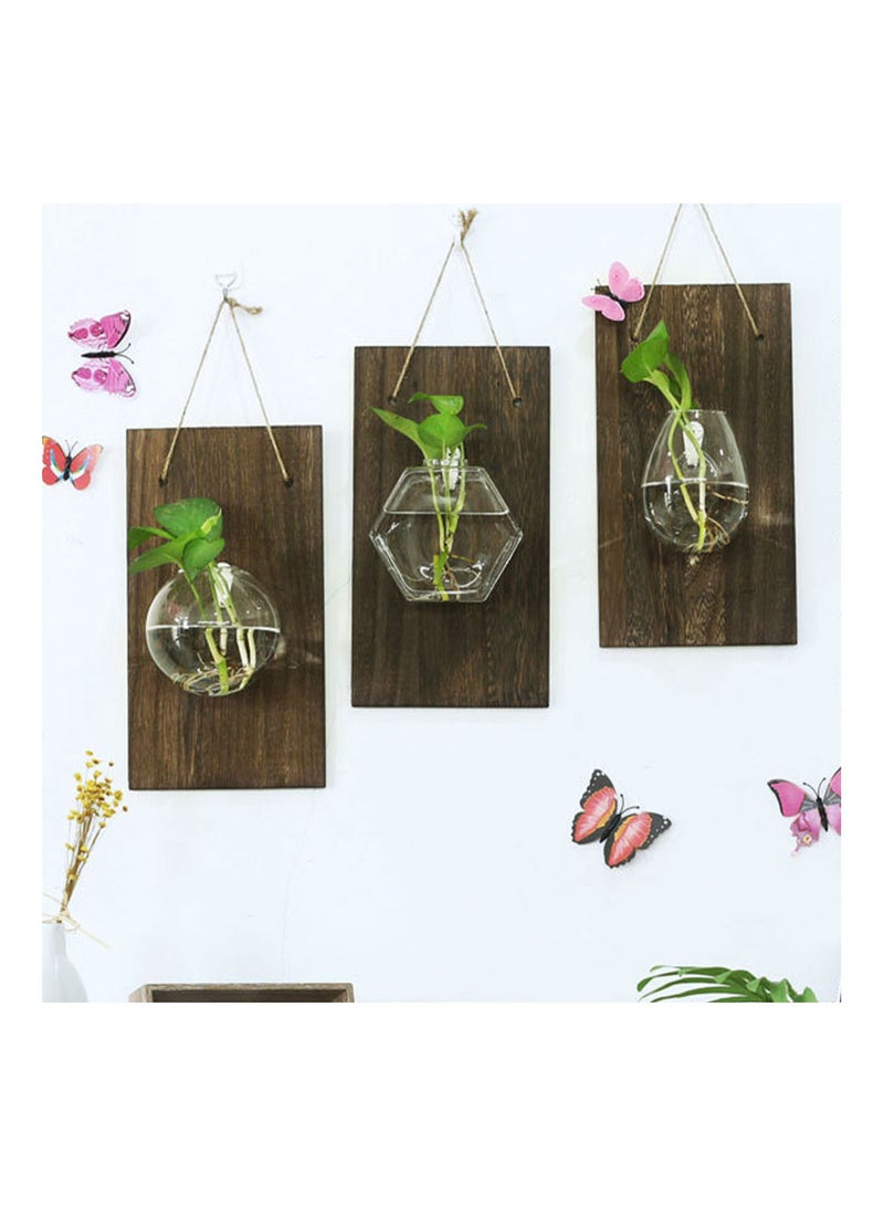 Generic Plant Wall Mounted Water Pot With Wood  - Image 3