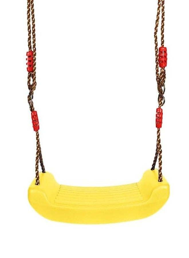 REZNOR أرجوحة بلاستيكية داخلية وخارجية للأطفال من ريزنور مع حبل قابل لتعديل الارتفاع، أرجوحة قوية على شكل شجرة مناسبة للملاعب والحدائق الخلفية، تتحمل وزن 120 كجم للأطفال من سن 3 إلى 12 سنة (أصفر) - Image 2