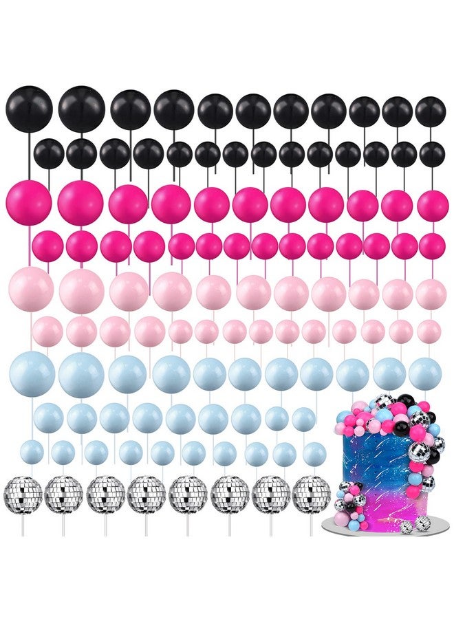 Tondiamo 108 قطعة كرات تزيين الكعك إدخال كب كيك كرات فوم للخبز الزفاف الذكرى السنوية عيد الميلاد (ألوان أنيقة، أحجام متعددة) - Image 1