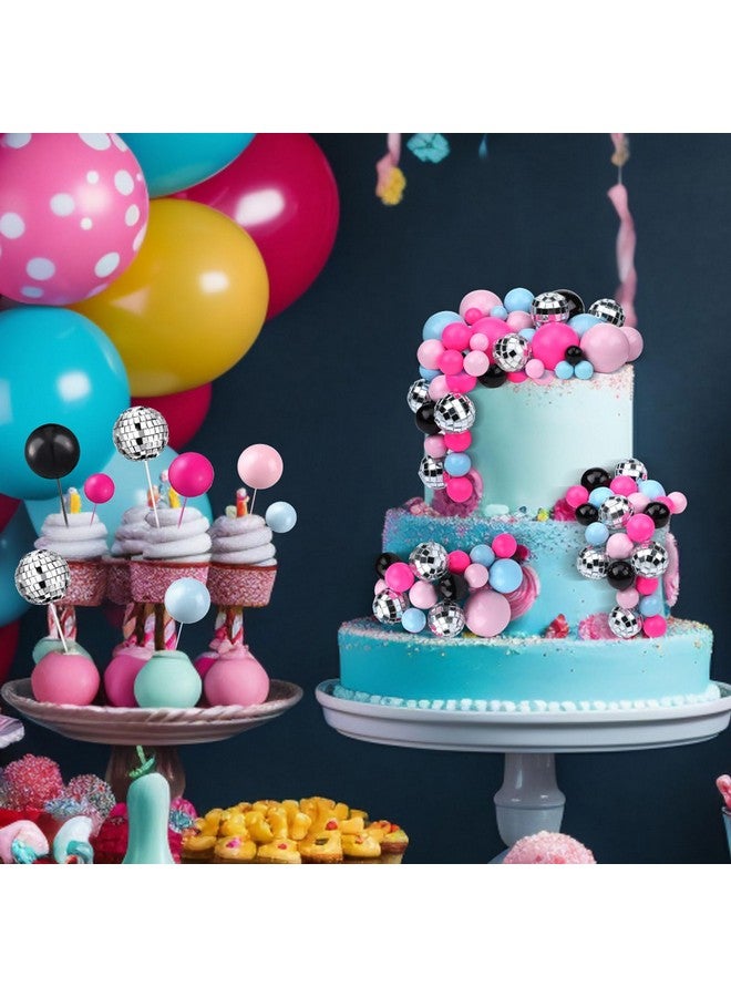 Tondiamo 108 قطعة كرات تزيين الكعك إدخال كب كيك كرات فوم للخبز الزفاف الذكرى السنوية عيد الميلاد (ألوان أنيقة، أحجام متعددة) - Image 5