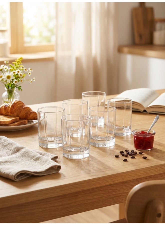 Luminarc Octime 6 Piece Tumbler 300ml Drinking Set For Juice, Water, Soft Drinks, Hard Drink, Hot Beverages - Image 3