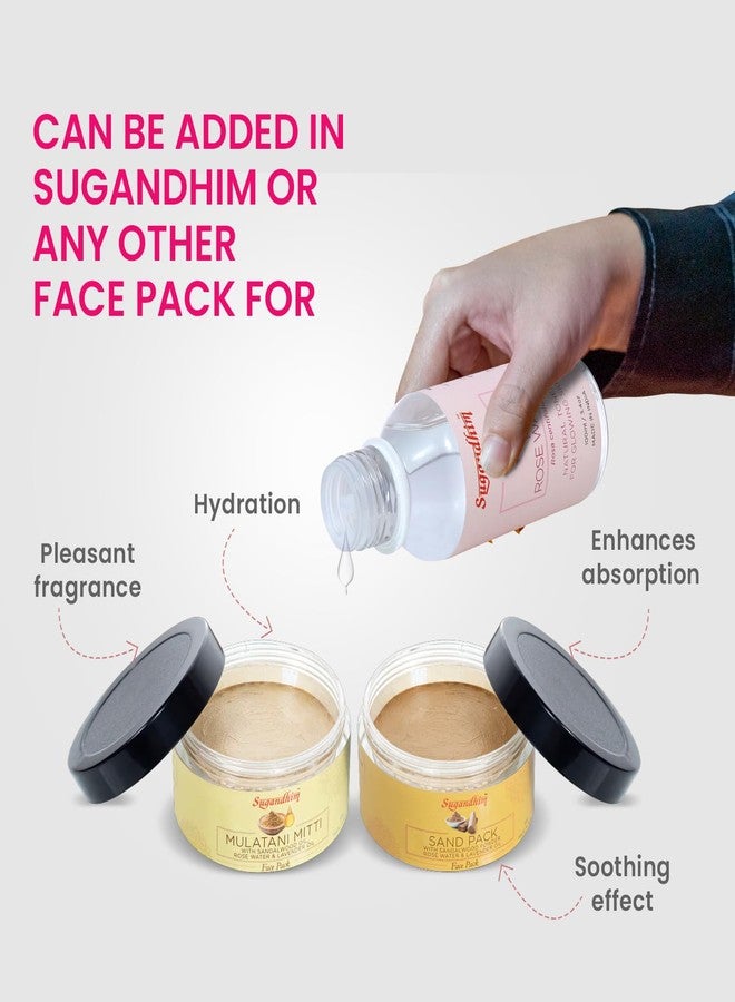 Sugandhim Rose Water Refill 100ml, Natural Distilled Hydrating Face & Skin Toner for Oil Control & Cleansing, Gulab Jal Mist, Astringent Makeup Remover for Tightening Pores, Balances pH all Skin Types - Image 5