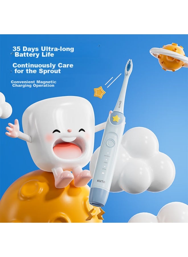 Kuta Children's Electric Toothbrush For Boys And Girls Aged 6-9 Lucky Star Blue Sonic Electric Toothbrush - Image 3