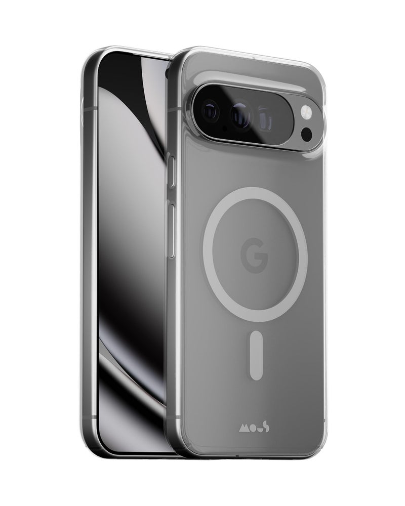 Mous غطاء شفاف لموبايل جوجل بيكسل 10 برو XL (2025) من موس، متوافق مع Qi2 MagSafe وPixelsnap - فائق النحافة - تصميم شفاف ونحيف - شفاف - Image 1