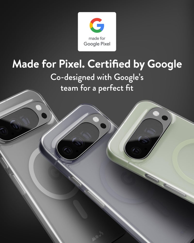 Mous غطاء شفاف لموبايل جوجل بيكسل 10 برو XL (2025) من موس، متوافق مع Qi2 MagSafe وPixelsnap - فائق النحافة - تصميم شفاف ونحيف - شفاف - Image 2