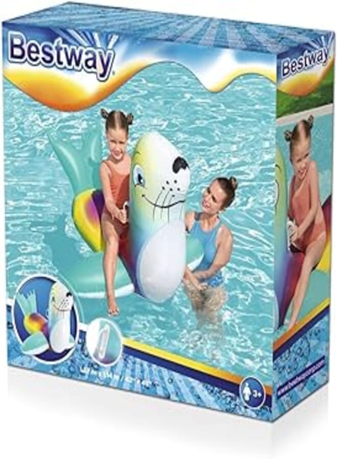 Bestway 62" x 45"/1.57m x 1.14m Flash n' Splash Seal Ride-On