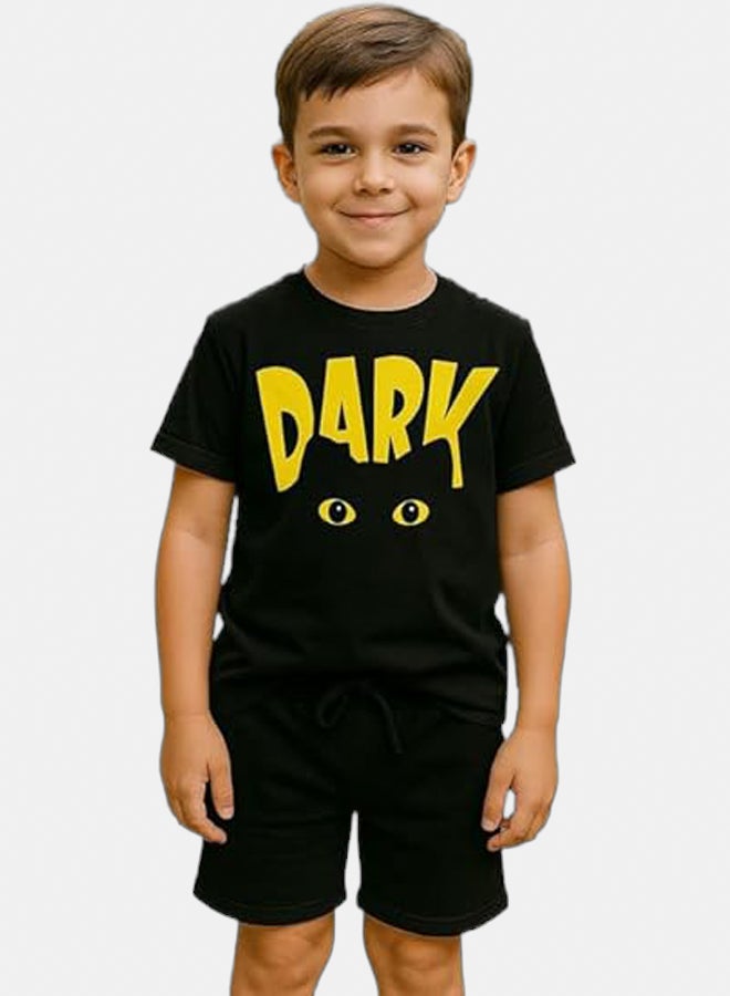 فايبز تيشيرت بطبعه قطه للأولاد - Image 1