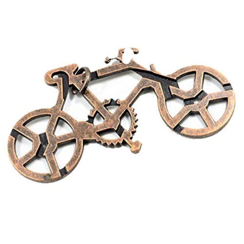 SHUYUE Iron Metal Bicycle Lock Puzzle 100 Pieces 413 x 413 Inches Brain Teaser IQ Test Mind Game Magic Trick Toy for Kids and Adults - Image 2