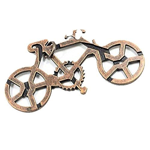 SHUYUE Iron Metal Bicycle Lock Puzzle 100 Pieces 413 x 413 Inches Brain Teaser IQ Test Mind Game Magic Trick Toy for Kids and Adults - Image 1
