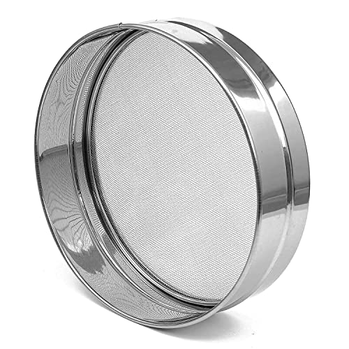 Black Olive Steel Atta Sieves Chalni - Stainless Steel Sieve for Aata, Maida and Other Solid Powder, Easy to Use Sieves for Cake Baking, Bread, Pizza Dough, Cake Cookies and Karwa-Choth Festival - Image 2