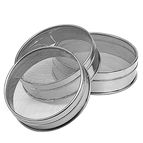 Black Olive Steel Atta Sieves Chalni - Stainless Steel Sieve for Aata, Maida and Other Solid Powder, Easy to Use Sieves for Cake Baking, Bread, Pizza Dough, Cake Cookies and Karwa-Choth Festival - Image 3