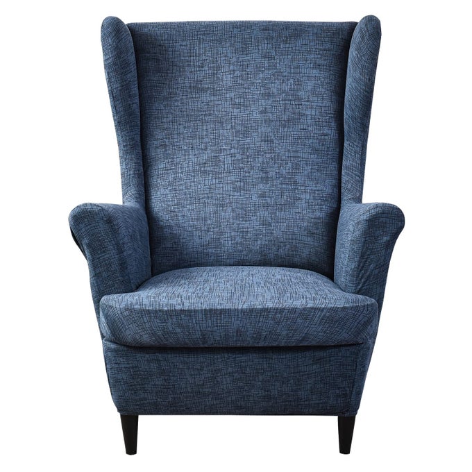 WINGBACK CHAIR COVER SOFA SLIPCOVER STRETCH POLYESTER WINGBACK ARMCHAIR COVERS SUPER SOFT FURNITURE PROTECTOR COUCH FOR LIVING ROOM MACHINE WASHABLESKID RESISTANCE