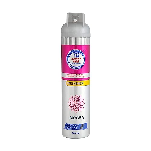 Cotton Mist Air Freshener Spray Forest Fresh | Premium Hesper Air Freshener Spray for Home and Office Odor Removal | Long Lasting Spray |Mogra, Lemongrass, Hesper, Aqua (Pack of 4 x 280gm each) - Image 2