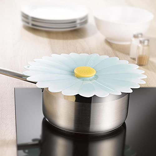 Charles Viancin - Daisy Silicone Lid for Food Storage and Cooking - 11''/28cm - Airtight Seal on Any Smooth Rim Surface - BPA-Free - Oven, Microwave, Freezer, Stovetop and Dishwasher Safe - Aqua - Image 2