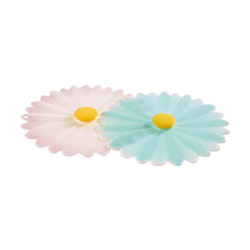 Charles Viancin - Daisy Silicone Lid for Food Storage and Cooking - 11''/28cm - Airtight Seal on Any Smooth Rim Surface - BPA-Free - Oven, Microwave, Freezer, Stovetop and Dishwasher Safe - Aqua - Image 4