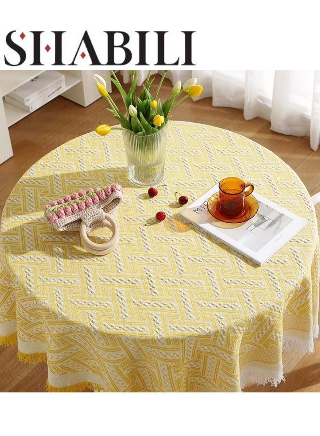 شبيلي مفرش طاولة مستطيل مقاس 130×130 سم، مفرش طاولة للطاولات المربعة والمستديرة، مفرش طاولة مقاوم للغبار وقابل للغسل، غطاء طاولة كلاسيكي لحفلات الزفاف والمنزل والمطبخ والمطعم - Image 1