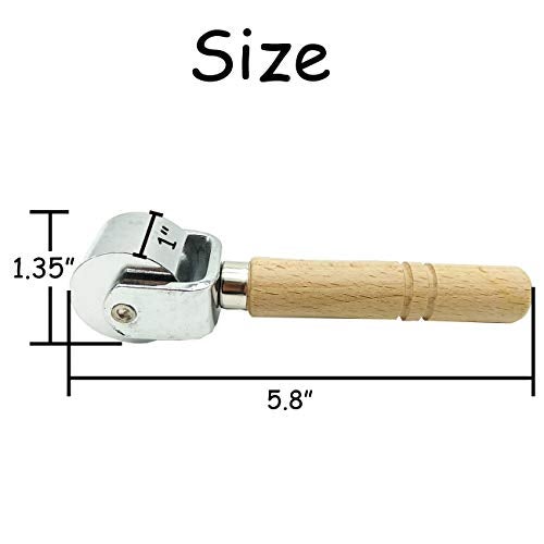 TIHOOD 25mm Platen Tools Leather Press Edge Roller Leather Edge Creaser and Smoother Leather Glue Laminating Roller Iron Roll - Image 3