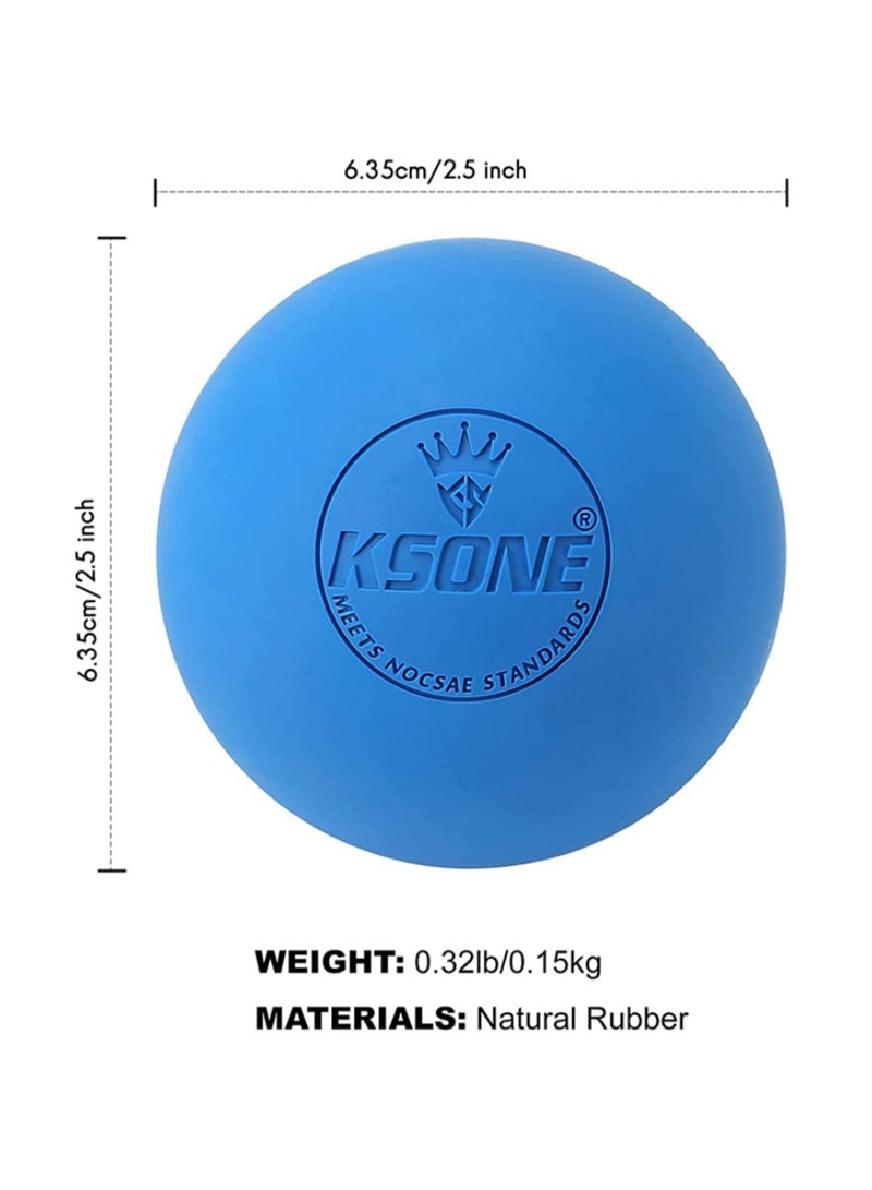 Massage Balls/Lacrosse Massage Balls/Suitable for Myofascial Release/Full Body Relax Trigger Point/Manual Massage Balls (Blue+Purple) 2pack - Image 2