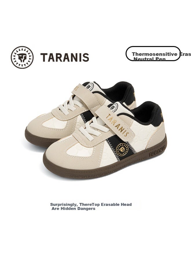 Taranis Autumn New Children's Casual Sneakers For Boys And Girls, Soft Sole, Non-slip, Wear-resistant, White/gray/black, Size 31 - Image 3