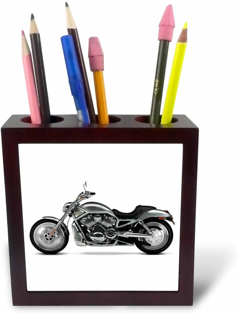 3dRose Tile Pen Holder Featuring Harley-Davidson Motorcycle Design - Image 2
