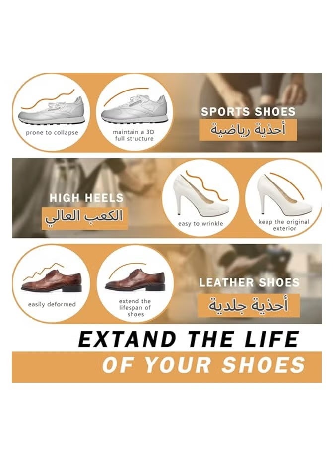 موثوقية التنبؤ مكشطة الأحذية، 5 أزواج من مكشطة الأحذية القابلة للتعديل بالبلاستيك، مكشطة أشجار الأحذية للرجال ذات القدمين الواسعتين، مكشطة أشجار الأحذية للرجال مع زنبرك شد لمعظم الأحذية، باللون الأسود. - Image 3