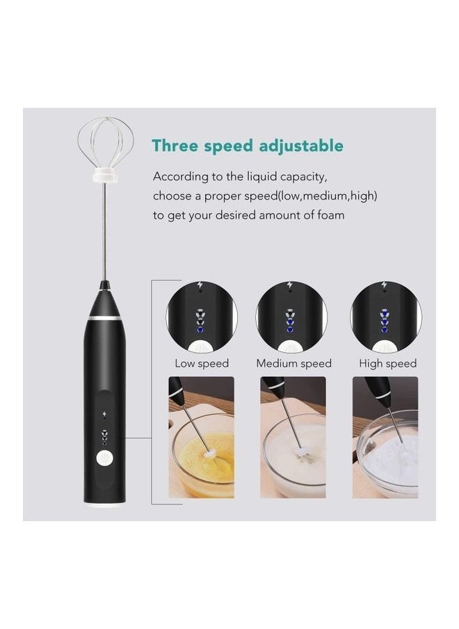 Generic 3-Piece Electric Milk Frother And Whisk Set Multicolour  - Image 5
