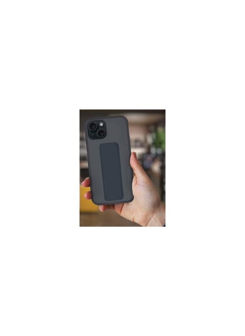 iPhone 15 Plus Case Premium PU Leather Case with Stand Function Shockproof and Anti Scratch Finger Grip Case Cover Blue