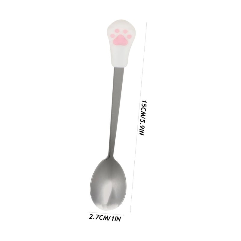 4pcs Stainless Steel Dog Cutlery Spoon Set For Serving Canned Pet Food Treats - Image 3