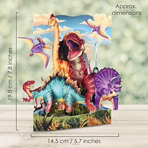 SANTORO Swing Card, 3D Pop Up Greeting Card - Dinosaurs - For Boys, Kids, Son, Grandson | Dinosaur Card For Birthday (Land of the Dinosaurs) - Image 5