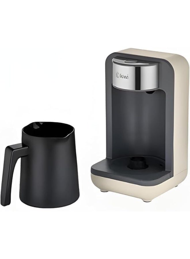 Kiwi A machine for brewing rich and concentrated coffee – elegant beige design and high-quality, corrosion-resistant materials – for preparing authentic coffee with a perfect taste – ideal for home and office - Image 4