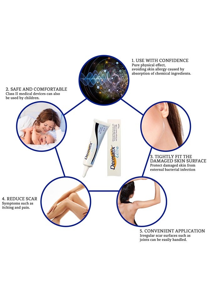 Dermatix Advanced Scar Formula with Innovative CPX Technology and Unique Vitamin C Ester, Advanced Scar Gel 15g For Cosmetic Improvement of Scars, Fast Drying and Unique Silicone Gel Formulation, Used For Treatment of Keloids, Surgical and Hypertrophic Scars, Suitable For Sensitive Skin - Image 3