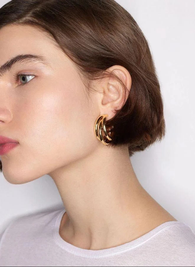 بارفوا أقراط الحلقة الذهبية