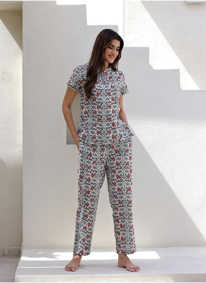 Floral Printed Cotton Top and Pyjama Set - pzsku/Z86C69FAD8A654D03DBFAZ/45/_/1740487905/5e3f267c-5a91-4af8-a24b-edffc035411a