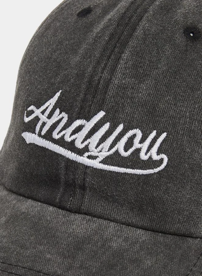 Styli  Charcoal Embroidered Baseball Cap for Men | Best Price UAE