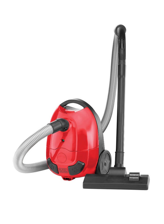 BLACK+DECKER Portable Corded Vacuum Cleaner, 1000W, with 1L Dust Bag, 3-Speed Settings for Deep Cleaning, Anti-Tangle Beater Bar, Easy Empty Bowl, Battery Indicator 1000 W VM1200-B5 Red/Black - Image 1