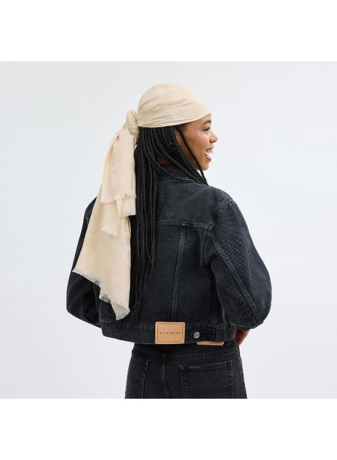 COACH Signature C Border Stole