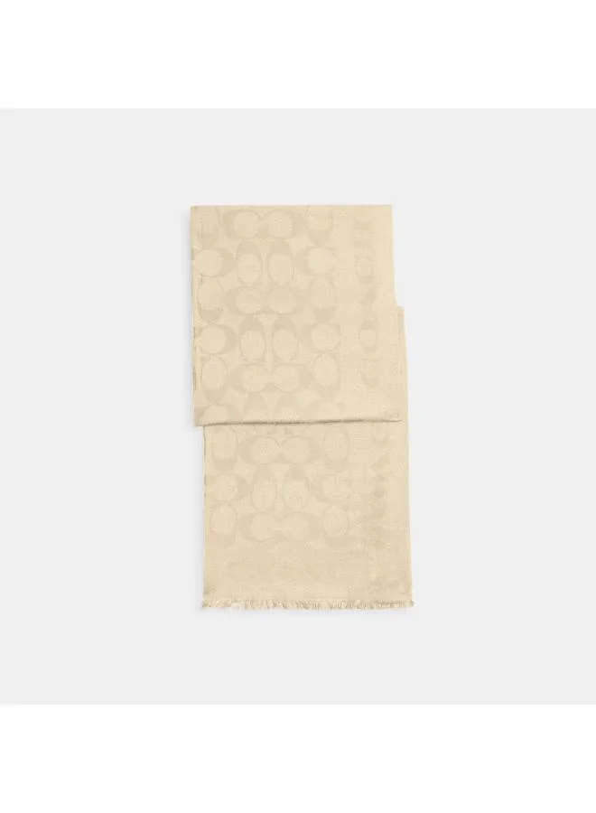 COACH Signature C Border Stole
