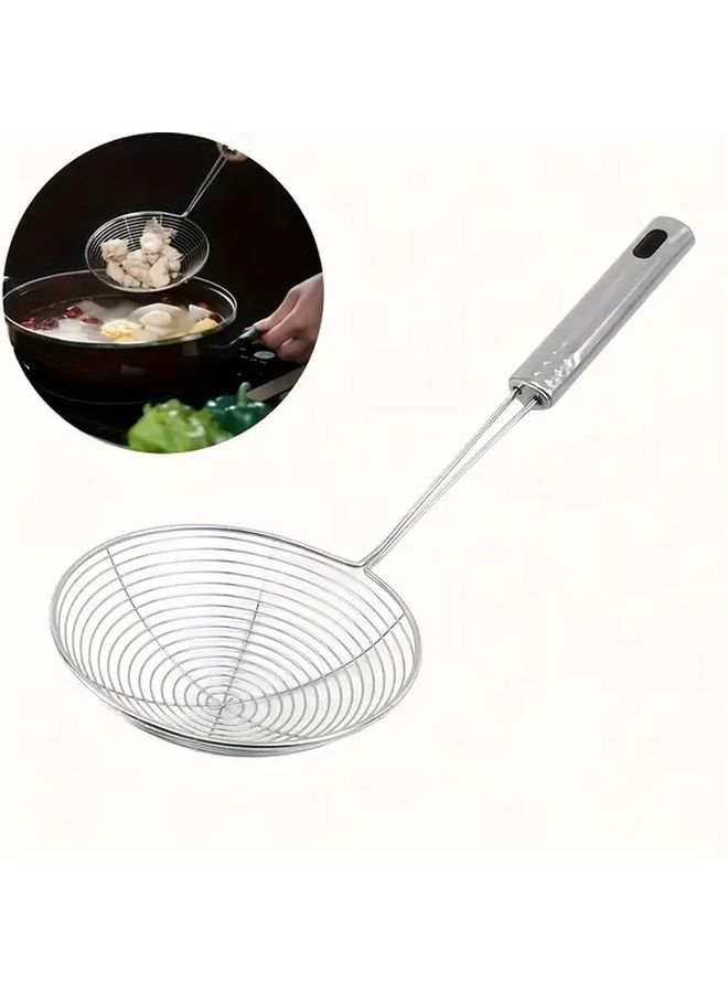 Enhanced Stainless Steel Skimmer With Handle Ideal For Cooking And Frying Kitchen Essential - Image 2