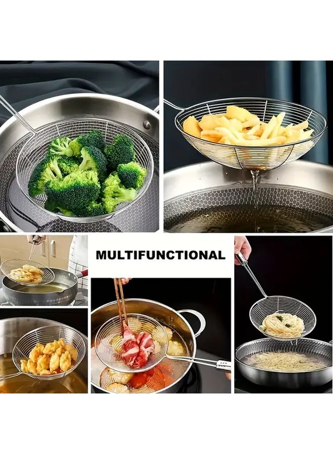 Enhanced Stainless Steel Skimmer With Handle Ideal For Cooking And Frying Kitchen Essential - Image 5