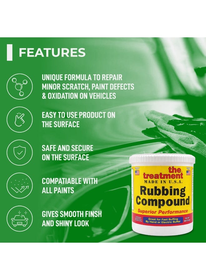 The Treatment 3 pcs The Treatment Rubbing Compound 900g Car Scratch Remover Polishing Compound Paint Correction Heavy Cut Buffing Compound Made in USA - Image 4