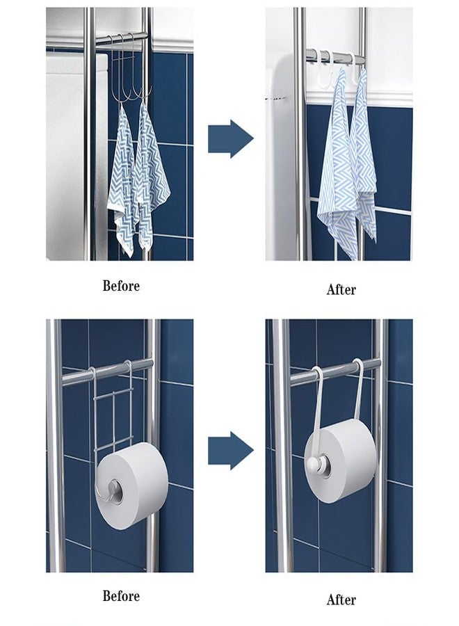 Curtainboro Over The Toilet Storage, 3-Tier Over Toilet Organizer Shelf, Space Saver Metal Bathroom Shelves with Paper Holder and Hooks, Bathroom Stand Organizer Space Saver - Image 4