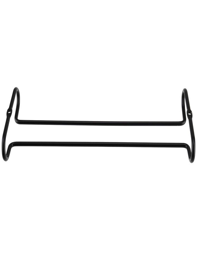 بينجيو مجموعة PINGEUI من 8 قطع، رف تخزين أكواب النبيذ مقاس 10 بوصات يُوضع أسفل الخزانة، حامل أكواب نبيذ أسود، علاقة أكواب نبيذ معدنية للمطبخ والبار - Image 5