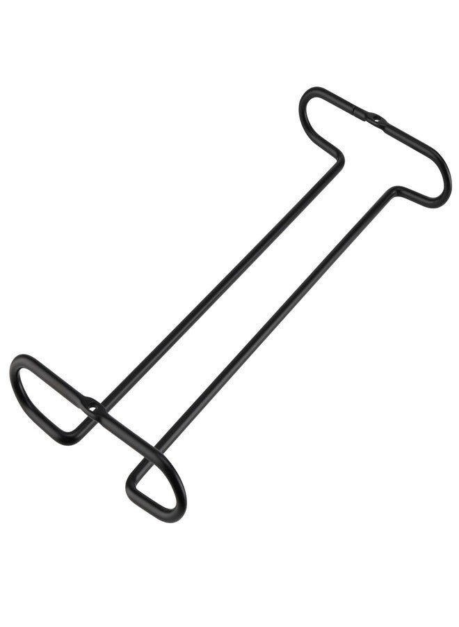 بينجيو مجموعة PINGEUI من 8 قطع، رف تخزين أكواب النبيذ مقاس 10 بوصات يُوضع أسفل الخزانة، حامل أكواب نبيذ أسود، علاقة أكواب نبيذ معدنية للمطبخ والبار - Image 4