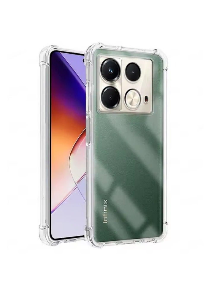 حافظة TPU مضادة للصدمات مع زوايا معززة لهاتف Infinix Note 40 Pro (شفافة) - Image 2