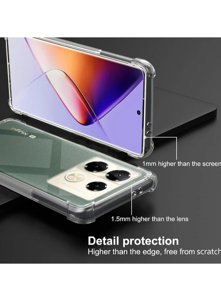 حافظة TPU مضادة للصدمات مع زوايا معززة لهاتف Infinix Note 40 Pro (شفافة) - Image 4