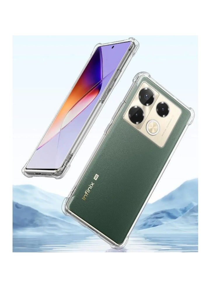 حافظة TPU مضادة للصدمات مع زوايا معززة لهاتف Infinix Note 40 Pro (شفافة) - Image 3